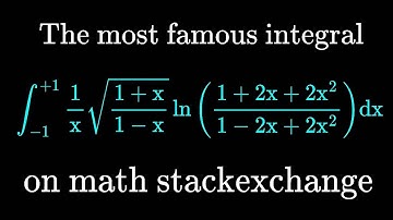 Solving the hardest integral on math stack exchange (cleo
