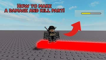 How to make part that deals damage when you touch it in roblox studio!