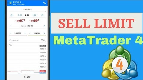 First Time Placing a Sell Limit Order on MT4 limit orders
