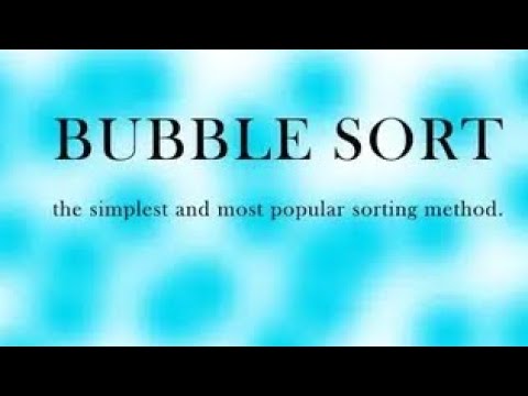 Bubble sort , It is the simplest and most popular sorting technique ...