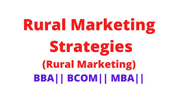 Rural Marketing Strategies || Rural Marketing