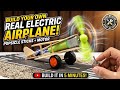 How to make a flying aeroplane ✈️ at home with toy dc motor and 3.7v battery