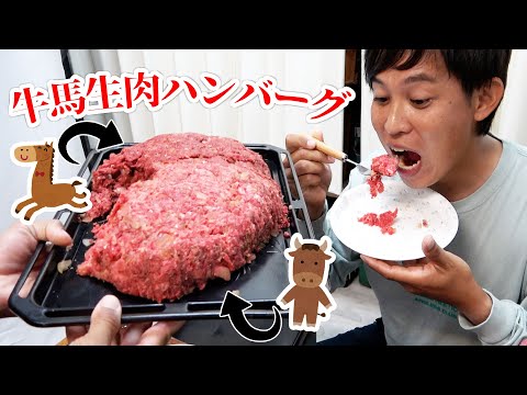 【キケン真似厳禁】禁断の生肉ハンバーグ作って、食べてみた！