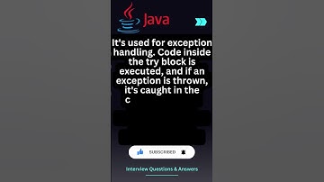 What is the try-catch-finally block in Java? #java #shorts #javainterviewquestions #javainterview