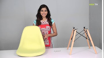 Home&Hearth Replica Eames DSW Side Chair - Video assembly guide