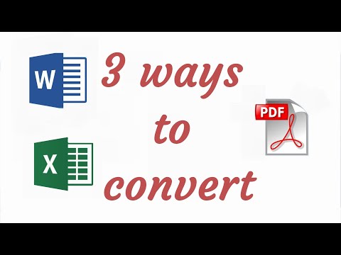 How to Convert Word and Excel to PDF