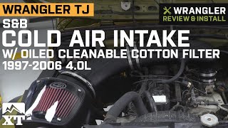 Wrangler TJ S&B Cold Air Intake w/ Oiled Cleanable Cotton Filter (1997-2006  ) Review & Install - YouTube