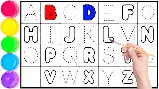 How to Write and Read alphabets A to Z Step by Step for kids &amp; Toddlers - Srithi Kids 📺