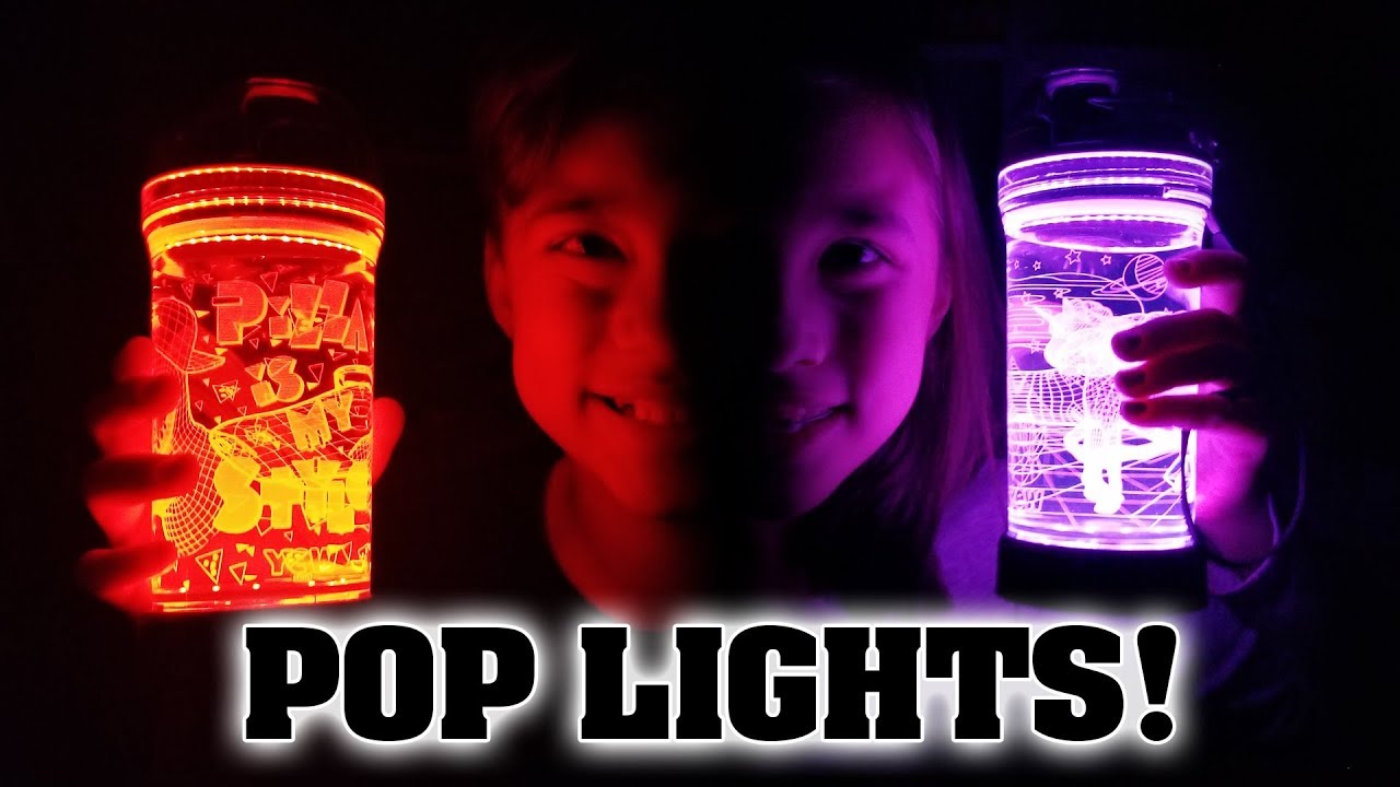 AMAZING POP LIGHTS!!! Juggling Light Up Water Bottles! 