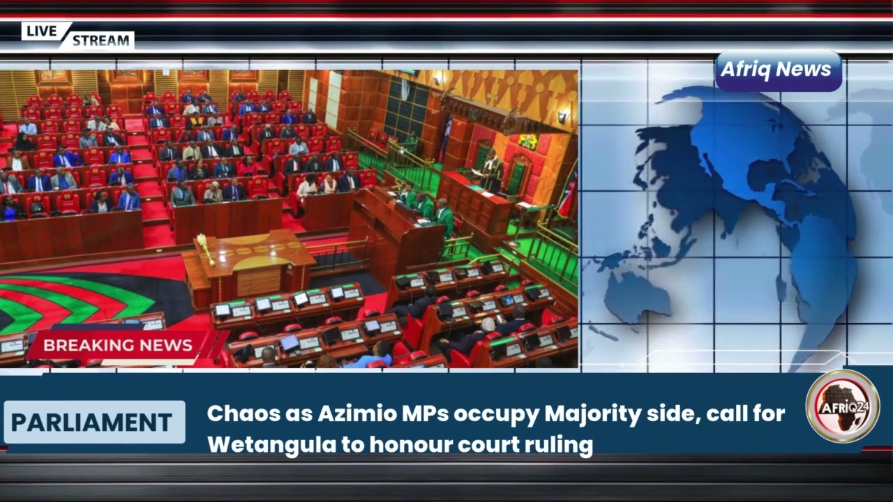 AFRIQ24 News Chaos in parliament as mps occupy majority side