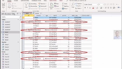 How to delete rows in table MS access depend on value in Query design without sql view