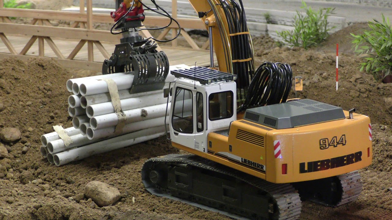 Sewer Construction Site with Liebherr 956, Liebherr 944 and Komatsu PC290