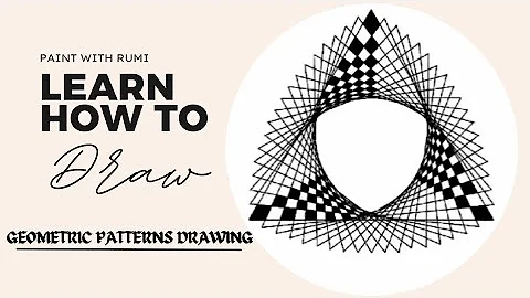 How to Draw Geometric Pattern | Rotated Congruent Equilateral Triangles Tutorial