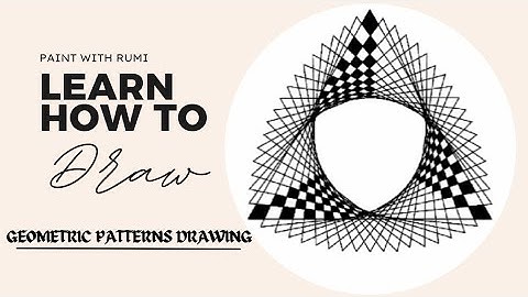 How to Draw Geometric Pattern | Rotated Congruent Equilateral Triangles Tutorial