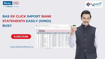 Bas ek Click Import Bank Statements Easily (Hindi)  BUSY