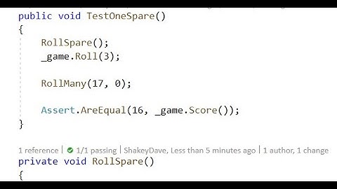 Bowling Game Kata in C# and Visual Studio 2019 - Third Commit