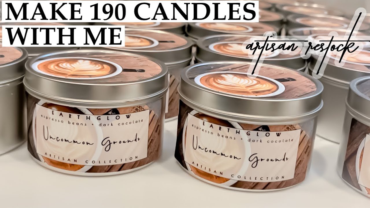 🕯 Make 190 Candles With Me | *new studio reveal!!* | Artisan Collection Restock 🕯