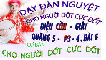 DẠY ĐÀN NGUYỆT p3.4 bài 6 CHO NGƯỜI DỐT CỰC DỐT