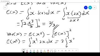 Expected value and variance