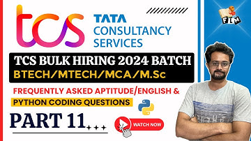 TCS NQT Preparation 2024 Part 11 | Python Coding, Aptitude & English  Questions & Answers in Telugu