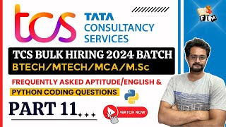 TCS NQT Preparation 2024 Part 11 | Python Coding, Aptitude & English  Questions & Answers in Telugu