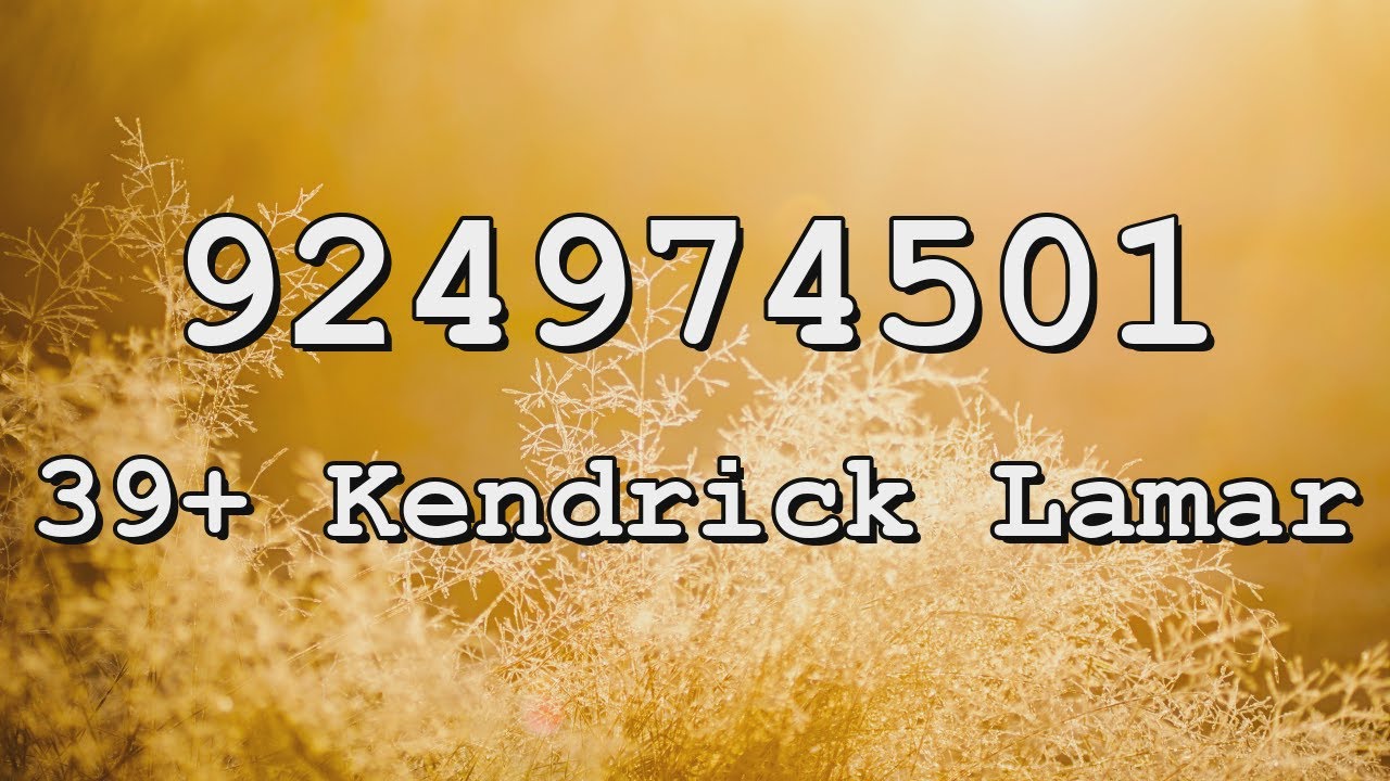 39+ Kendrick Lamar Roblox Song IDs/Codes 