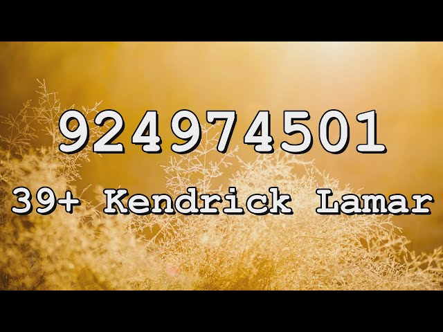 39+ Kendrick Lamar Roblox Song IDs/Codes 