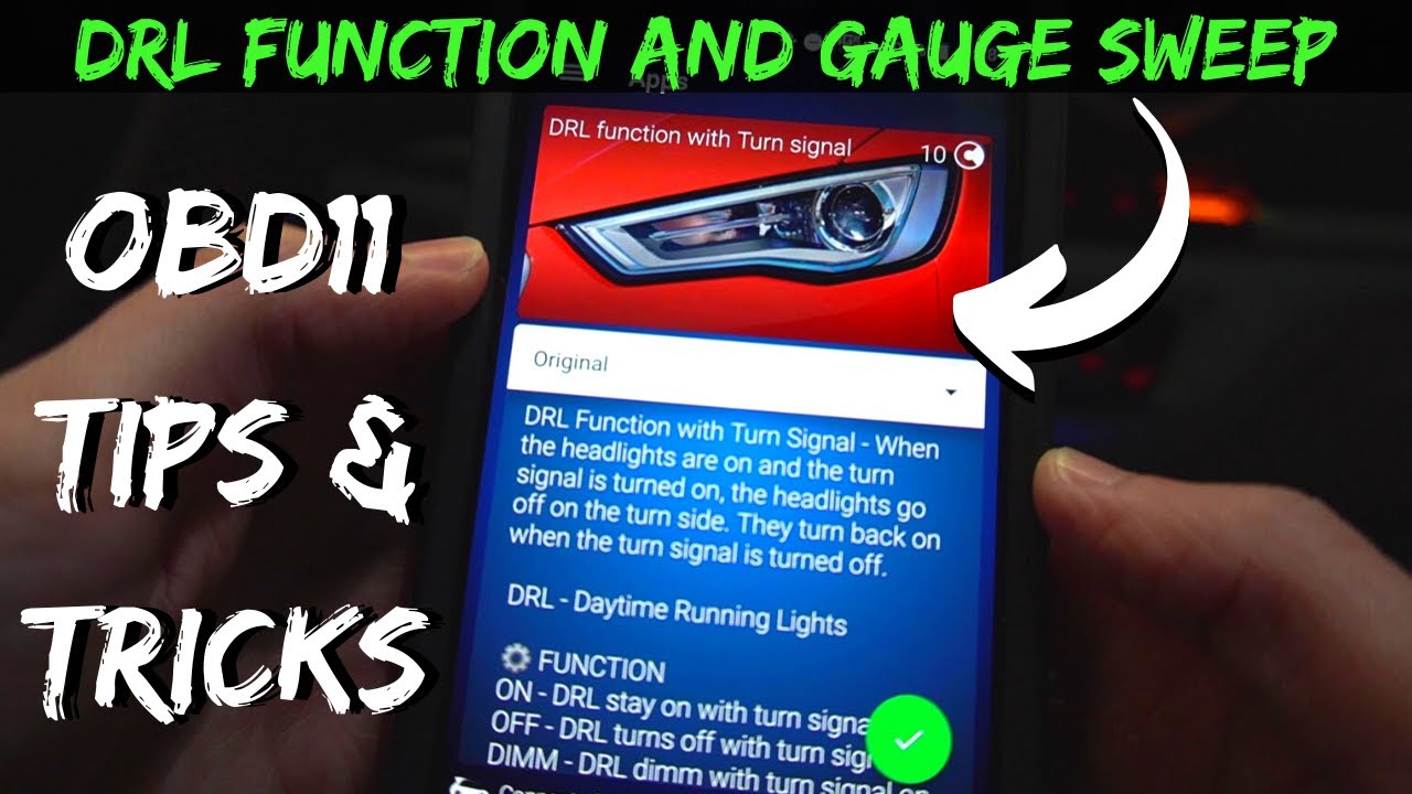 OBD11 Tips DRL Tweak & Needle Sweep YouTube