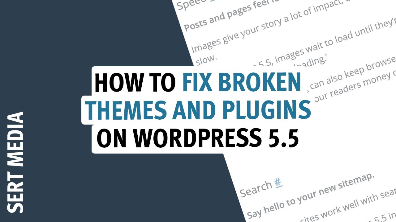 แก้ไข theme wordpress  2022  How To Fix Broken Themes And Plugins On WordPress 5.5 2020 - Fix Image Upload On WordPress 5.5 2020