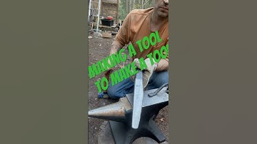 Making a ax eye drift by hand #offgridliving #blacksmith #forge