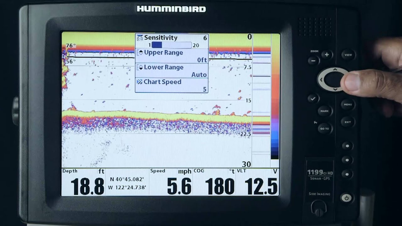 Humminbird Depth Finder Sensitivity - YouTube