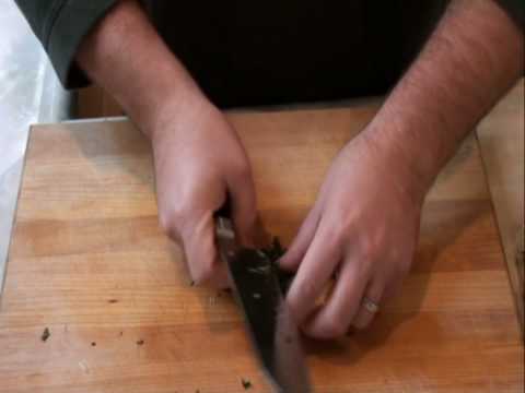 Chopping Fresh Oregano - NoRecipeRequired.com