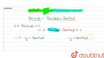 If sin alpha cos beta=-(1)/(2) then find the range of values of cos alpha sin beta  | 12 | TRIGO...