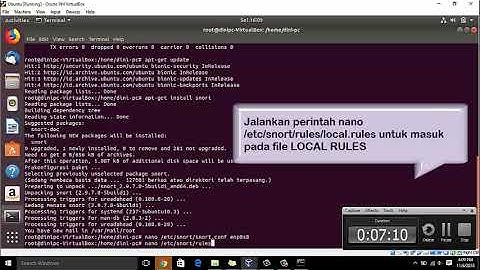 Instalasi & konfigurasi beserta pengujian snort pada ubuntu