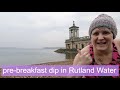 Early morning swim in rutland water