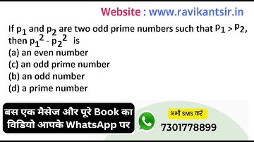 If p1 and p2 are two odd prime numbers such that P1 greater than P2, then p1^2 - p2^2 is(a) an even