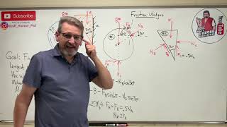 Statics: Lesson 65 - Challenging Friction Wedge Problem with Roller