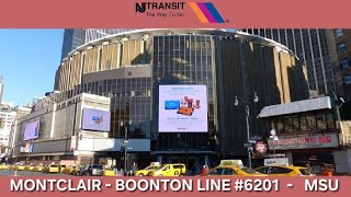 NJ Transit Train 6201 Montclair Boonton Line to MSU Last Call Announcements at New York Penn Station