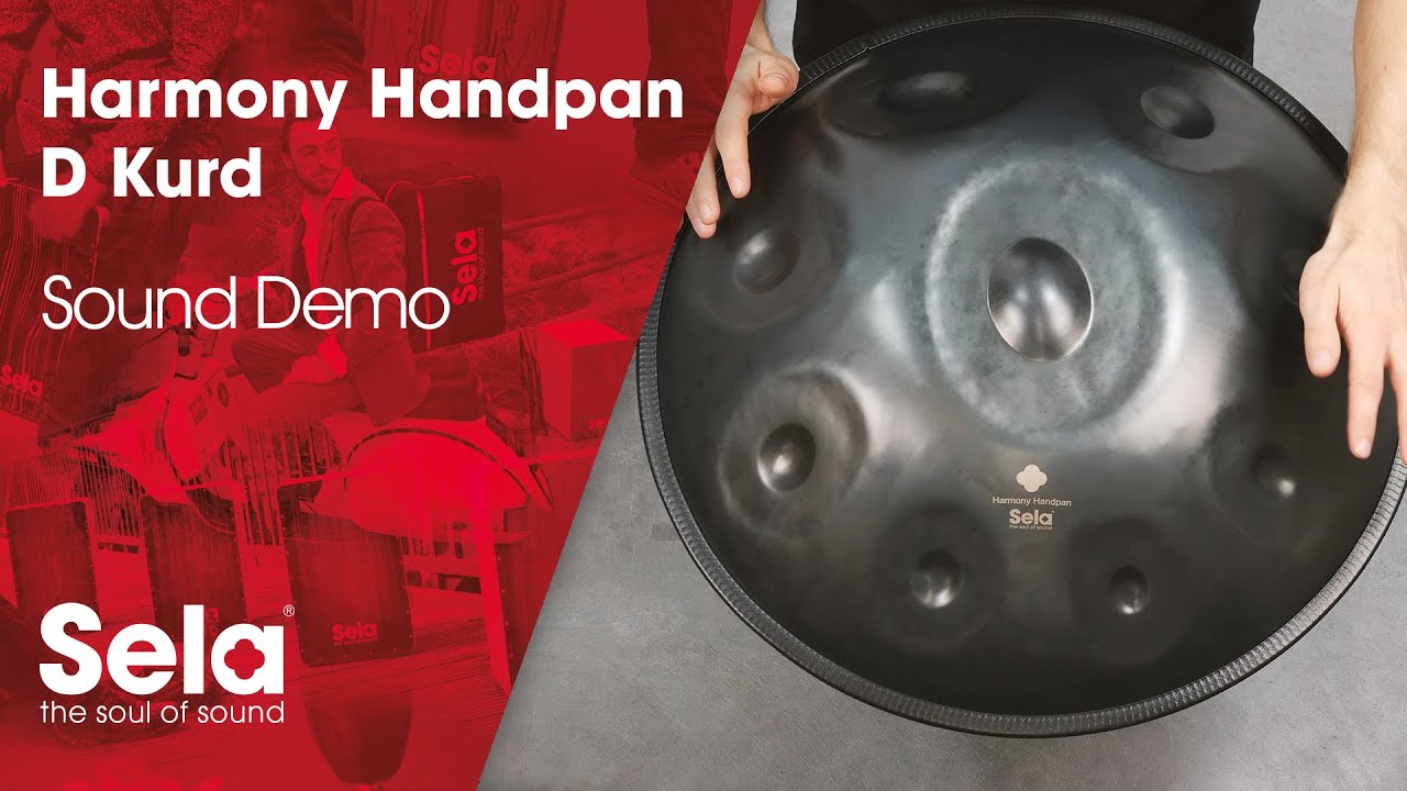 Sela Harmony 9-note Handpan - D Kurd, Stainless Steel