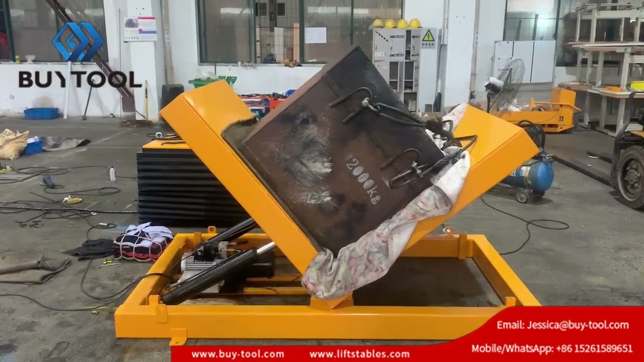 Industrial Electric Lift Table 0 To 90 Degrees Flip Platform