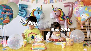 Rainbow Cake Birthday Party (7years 5years) 🎂 Nov 20th, 2021