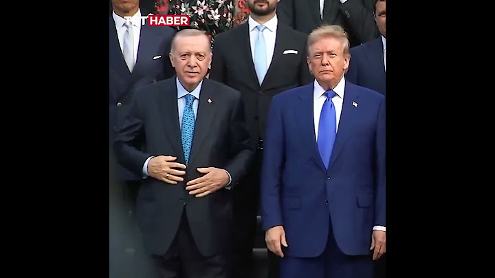 Cumhurbaşkanı Erdoğan NATO Zirvesi öncesi çekilen aile fotoğrafında ABD Başkanı Trump ile selamlaştı