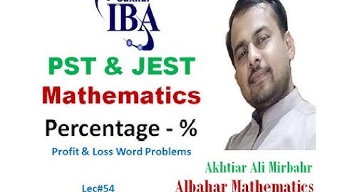 Teaching Jobs- IBA Sukkur || PST & JEST jobs || Percentage word Problems