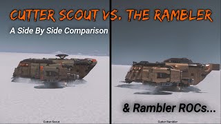 Cutter Scout vs. Rambler - A Side By Side Split-Screen Comparison & ROC Fitting Test | Star Citizen