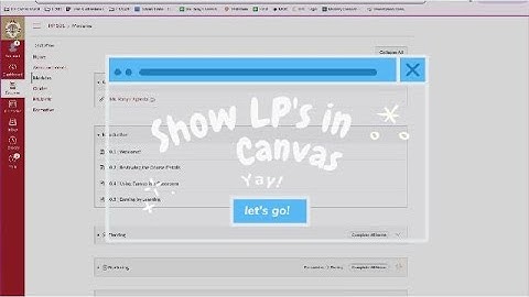 Show Lesson Plans in Canvas