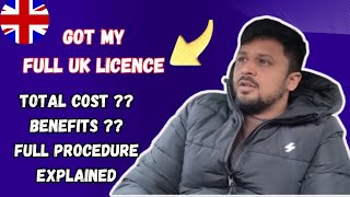 Got my FULL UK DRIVING LICENCE | Total COST of Driving Licence in UK | Benefits of Licence
