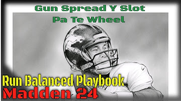 Run Balanced Playbook - Gun Spread Y Slot - Pa Te Wheel - Madden 24