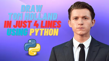 How To Draw Tom Holland With Just 4 Lines In Python | The Computer Boy 🔥😎 #thecomputerboy #spiderman