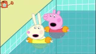 Peppa Pig And Rebecca Rabbit Go Swimming 🏊 @Peppa Pig -  Channel ​