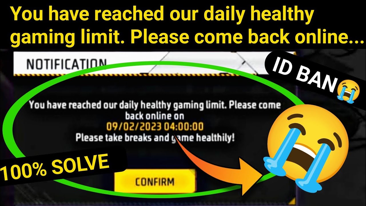 You have reached our daily healthy gaming limit Please come back